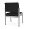 Lesro Lenox Steel Armless Guest Chair, Black Seat, Black Back, 22.5 W 24.5 L 32 H, No Arms LS1102 - alternate 2
